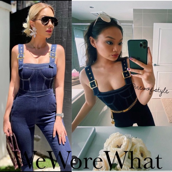 WeWoreWhat corset denim Overall - Picture 2 of 11